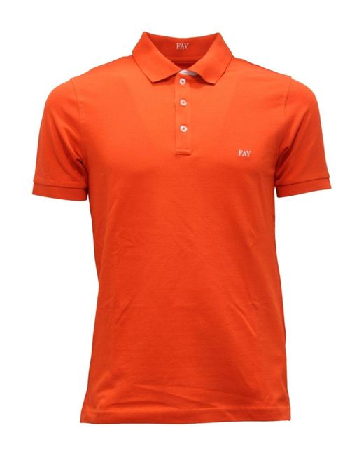 Fay Poloshirt in Orange für Herren