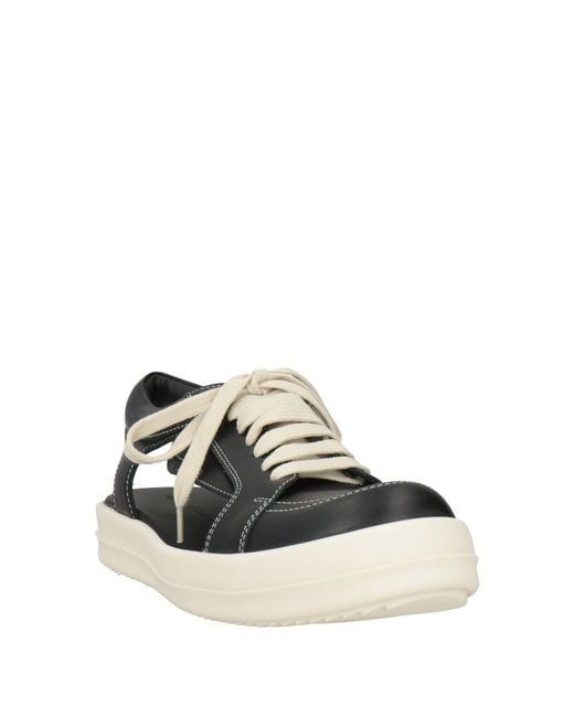 Rick Owens Black Sneakers Leather