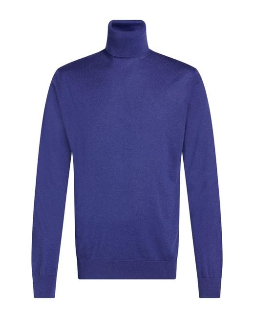 Alpha Studio Blue Turtleneck for men
