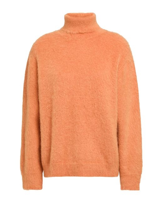 Alberta Ferretti Orange Turtleneck Mohair Wool, Polyamide, Virgin Wool