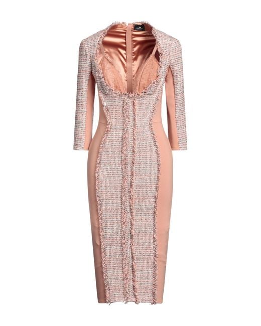 Elisabetta Franchi Pink Midi Dress