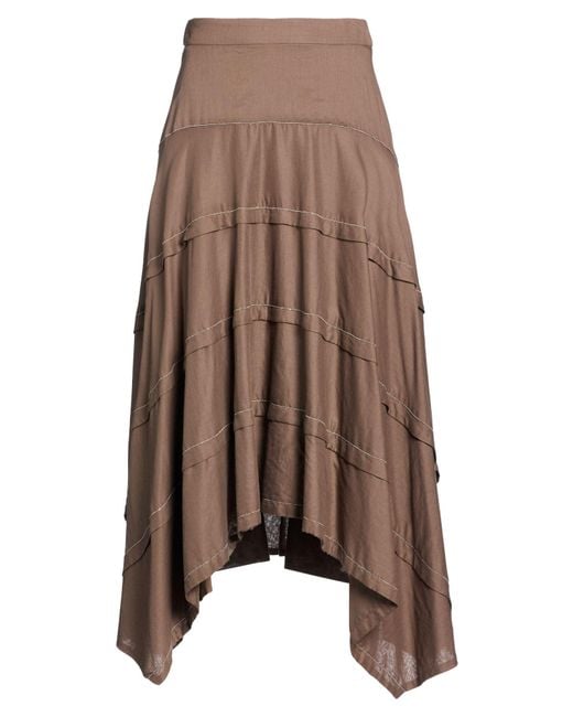 Peserico Brown Midi Skirts