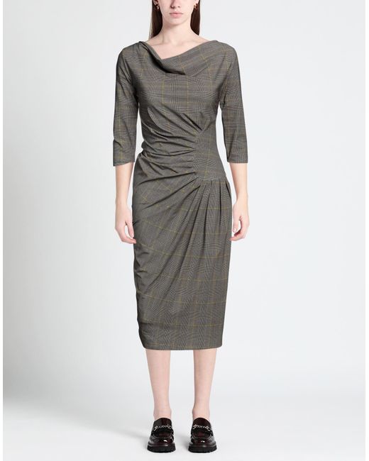 La Petite Robe Di Chiara Boni Gray Midi-Kleid