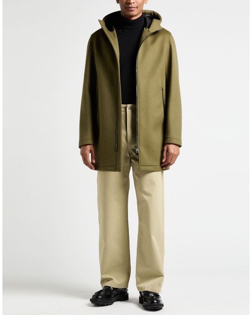 Herno Green Resort Military Coat Wool, Cashmere for men