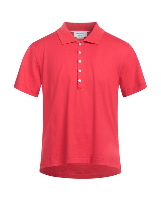 Thom Browne Red Polo Shirt for men