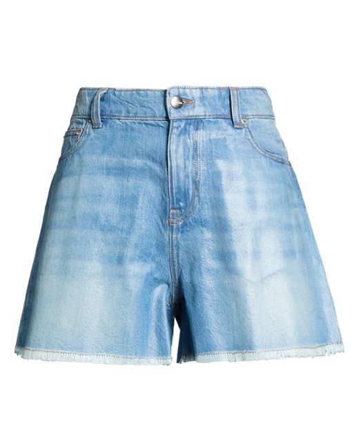 Barrow Blue Denim Shorts Cotton