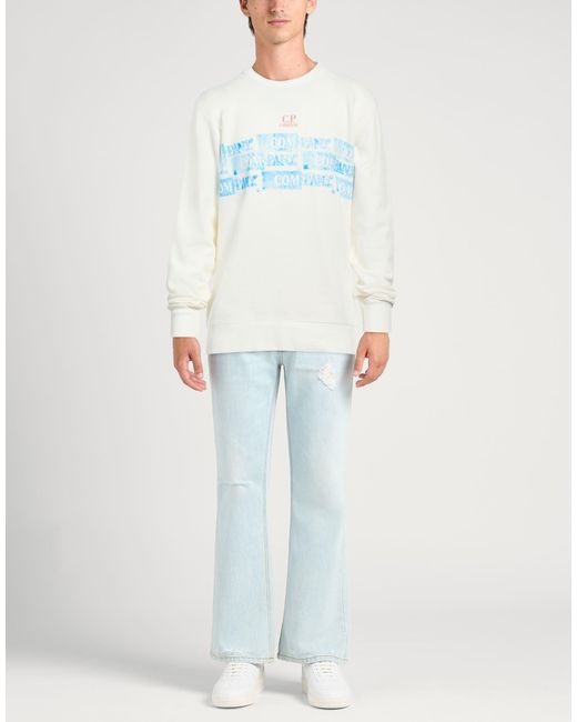 C P Company White Sweatshirt Cotton for men