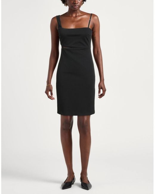 HUGO Black Mini Dress Polyester, Viscose, Elastane, Polyamide