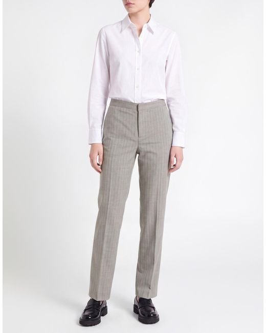 Twinset Gray Pants Polyester, Viscose, Wool, Elastane