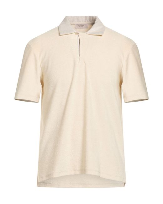 Agnona Natural Ivory Polo Shirt Cotton, Polyamide, Elastane for men
