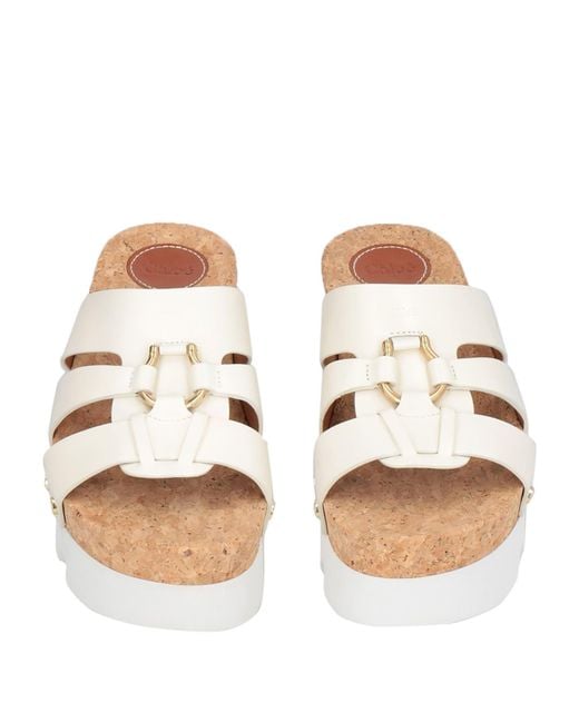 Chloé White Mules & Clogs