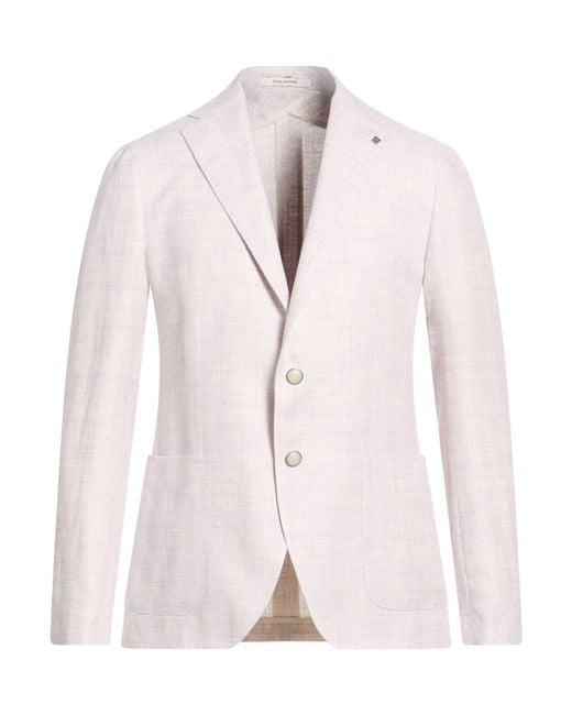 Tagliatore Pink Blazer Linen, Virgin Wool for men