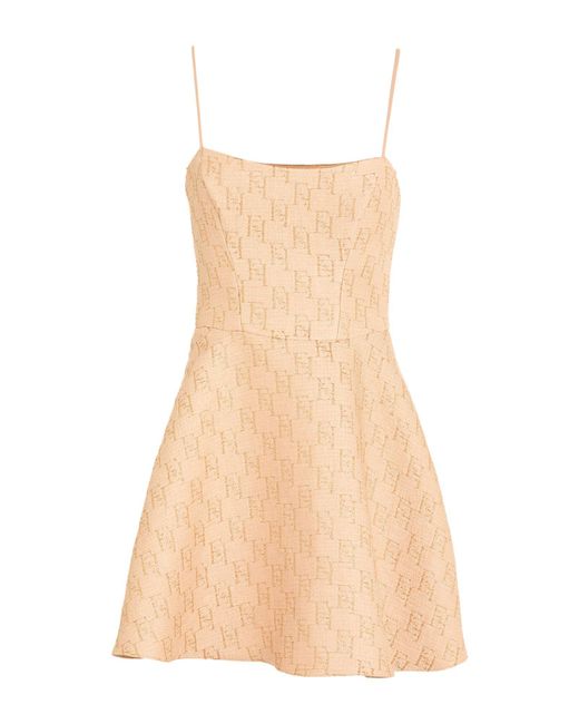 Elisabetta Franchi Natural Mini Dress Polyamide, Polyester