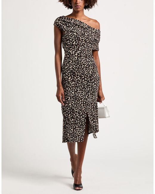Diane von Furstenberg Black Midi Dress