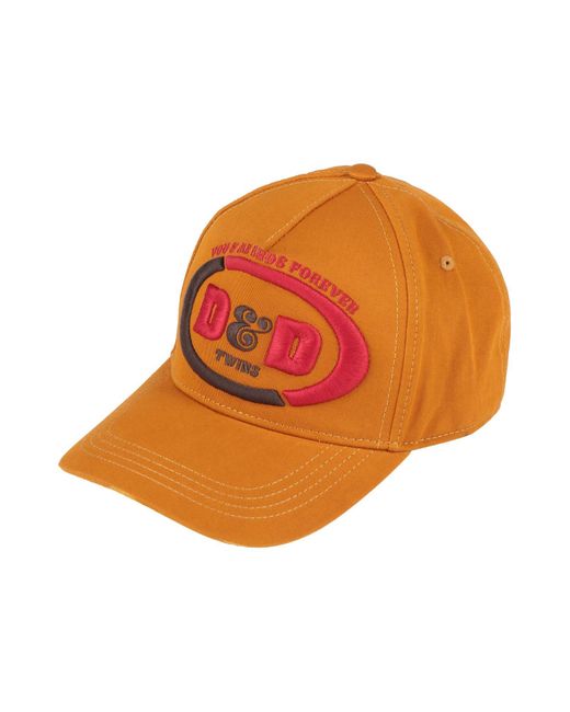 DSquared² Orange Hat for men