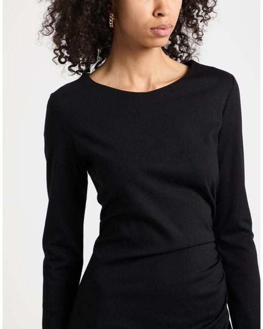 1 One Black Mini Dress Viscose, Polyamide, Elastane