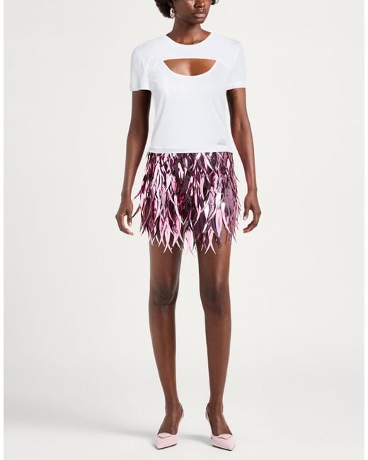 Versace Jeans Couture White T-Shirt Viscose, Polyester