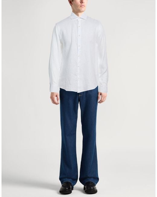 Paul & Shark White Shirt Linen for men