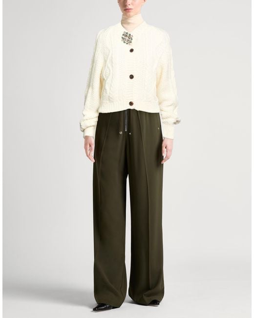 Area White Ivory Cardigan Acrylic, Alpaca Wool, Wool, Viscose
