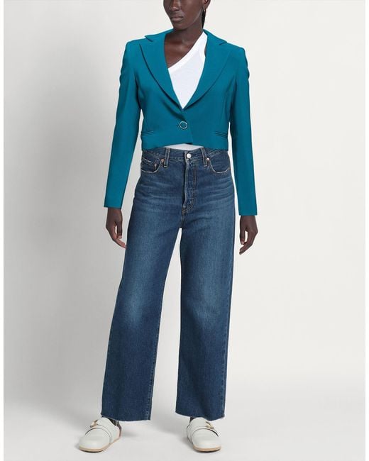 Rebel Queen Blue Blazer Polyester, Elastane