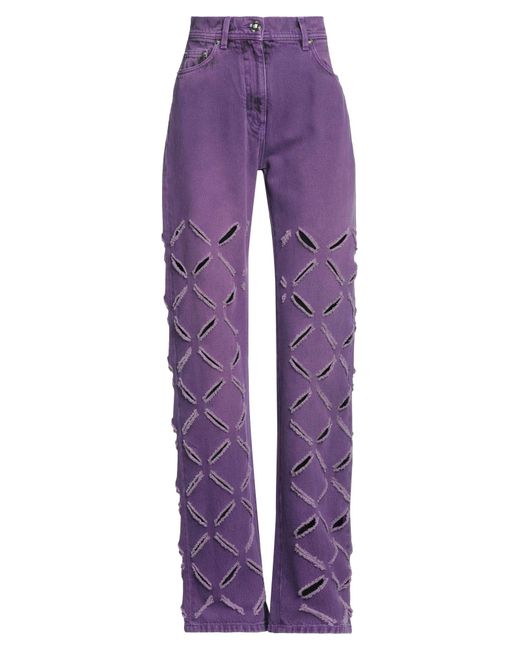 Versace Purple Denim Trousers