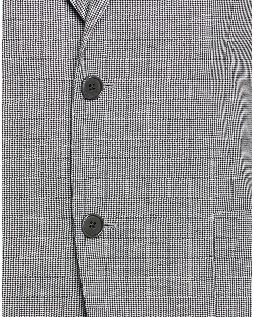 Lardini Gray Suit Linen, Polyester for men