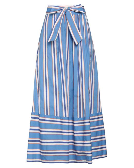 Niu Blue Maxi Skirt Cotton, Elastane