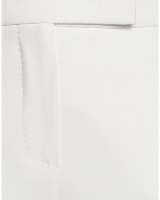 Max Mara White Pants Triacetate, Polyester