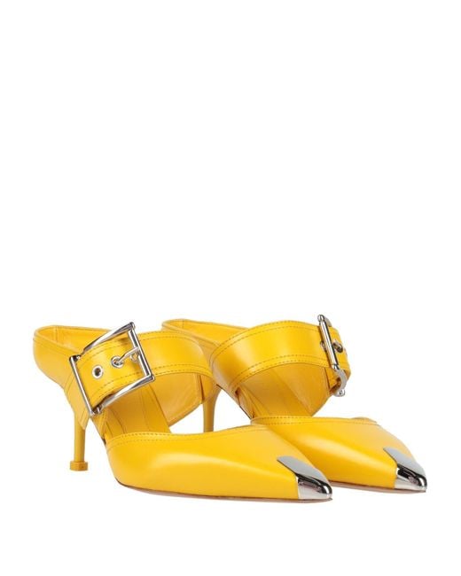 McQueen Yellow Mules & Clogs