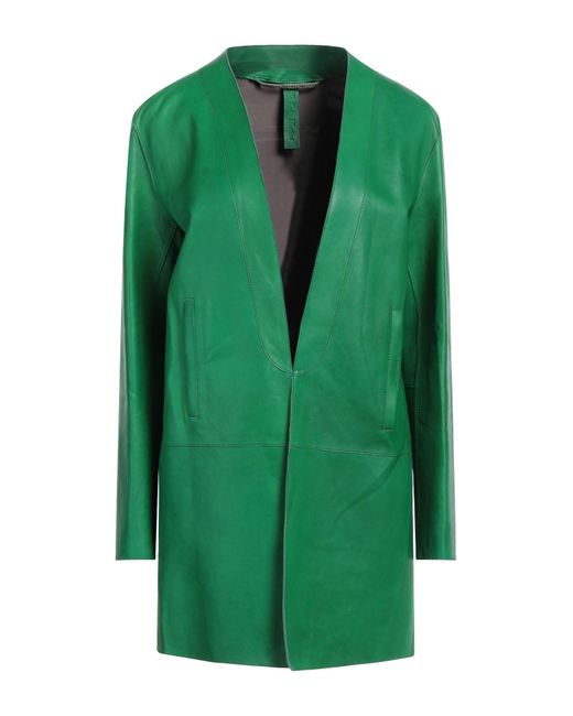 The Jackie Leathers Green Overcoat & Trench Coat