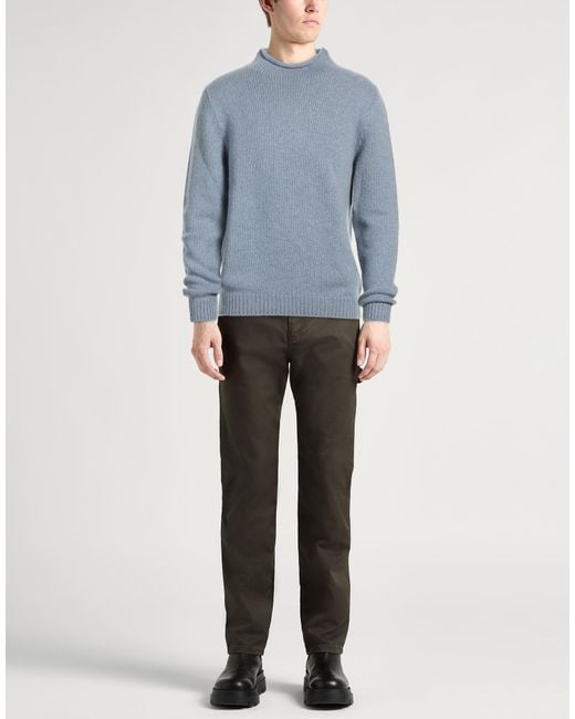Fedeli Blue Turtleneck Cashmere for men