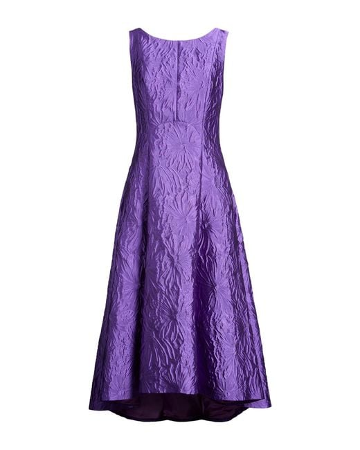 Fely Campo Purple Midi Dress Polyester, Nylon