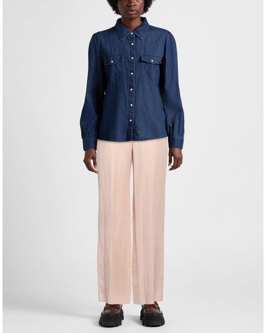 Twinset Pink Blush Pants Viscose, Linen