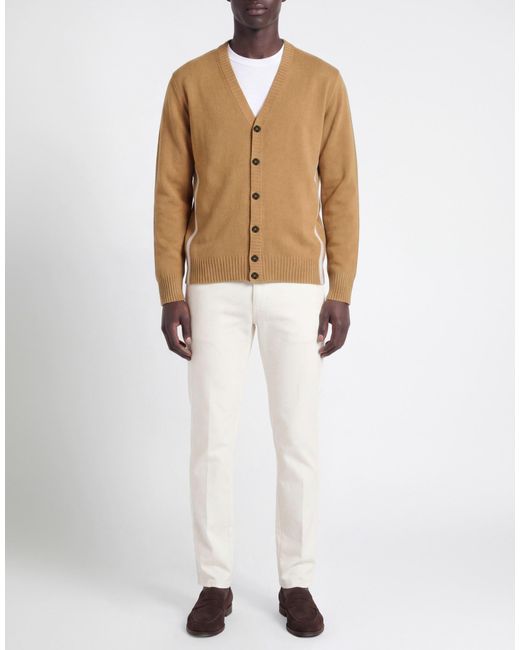Exibit Brown Cardigan Wool, Polyamide for men