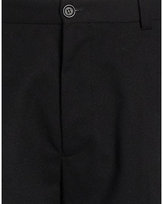 Paolo Pecora Black Pants Polyester, Viscose, Elastane for men