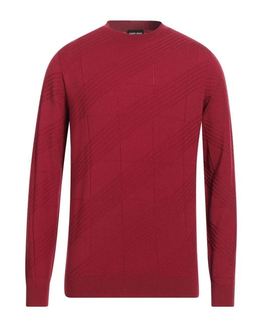 Pullover Giorgio Armani pour homme en coloris Red