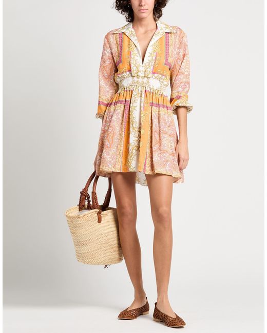 Maje Pink Mini Dress Linen