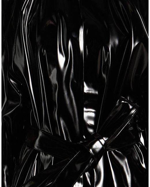 Acne Black Coat Polyurethane, Polyester