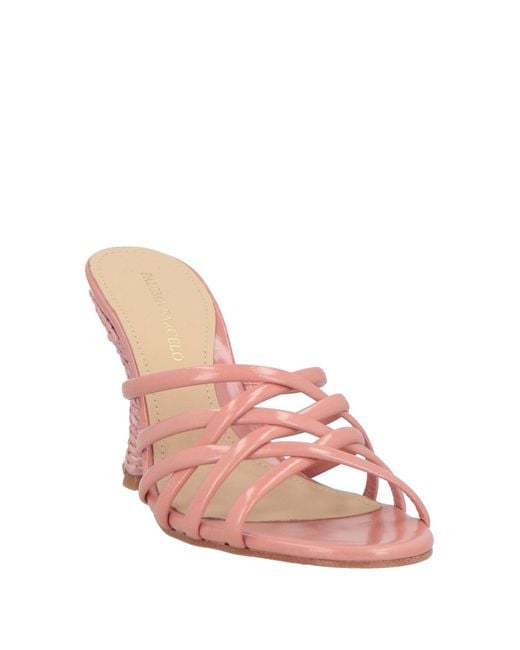 Paloma Barceló Pink Sandals Leather