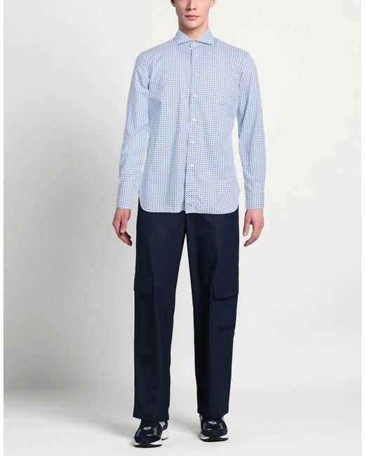 Agho Blue Light Shirt Cotton for men