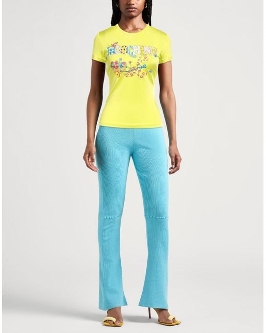 Moschino Yellow Couture T-Shirt Viscose, Elastane