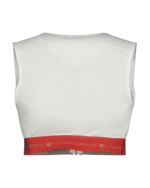 Chiara Ferragni Gray Top Cotton