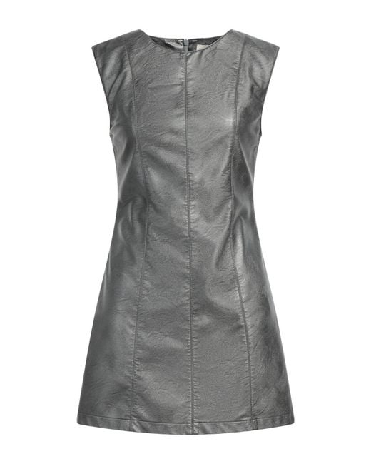 ALESSIA SANTI Gray Lead Mini Dress Viscose, Polyurethane Resin