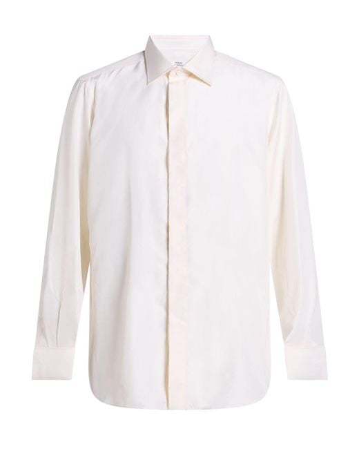 Fray White Shirt Cotton for men