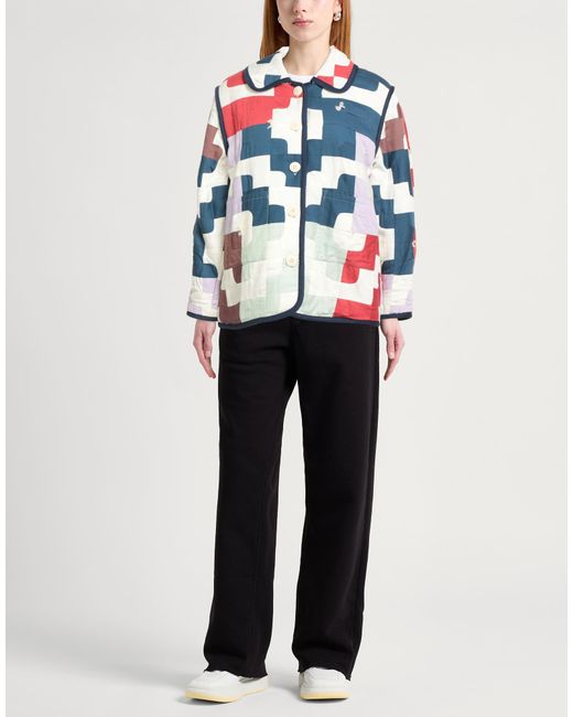 Sea Blue Ivory Puffer Cotton