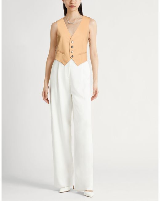Forte_forte Natural Tailored Vest Viscose, Virgin Wool, Elastane