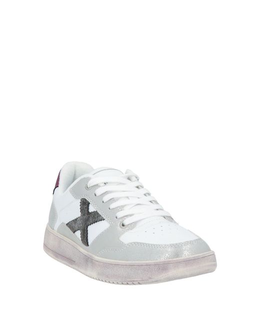 Munich White Sneakers Leather, Synthetic Material