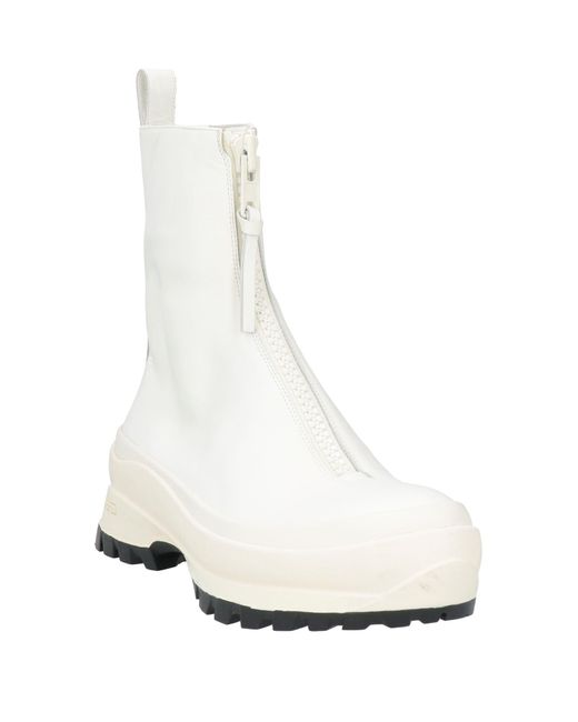 Jil Sander White Ankle Boots for men