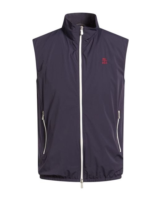 Brunello Cucinelli Blue Vest Polyamide, Elastane, Polyurethane for men