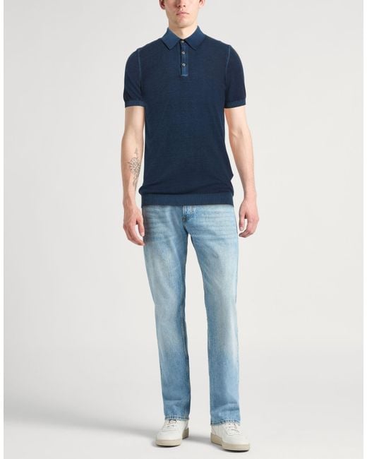 AT.P.CO Blue Polo Shirts for men